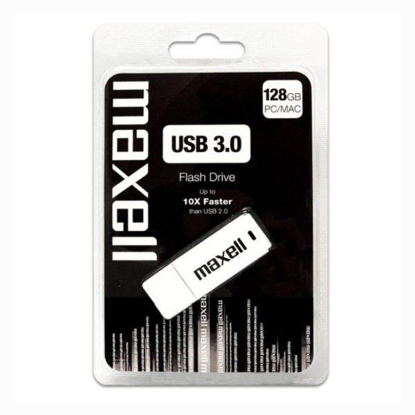 MAXELL 128GB USB 3.0 White Flash Drive USB Stick